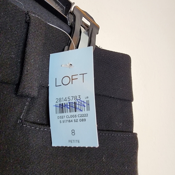 NEW LOFT High Waist Trouser Black Seasonless Classic Straight Wide Leg Preppy - Picture 3 of 16